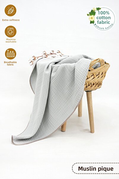 mordesign 4 Layer Muslin Baby Blanket - 100% Cotton, 80X100 Cm, Soft Series