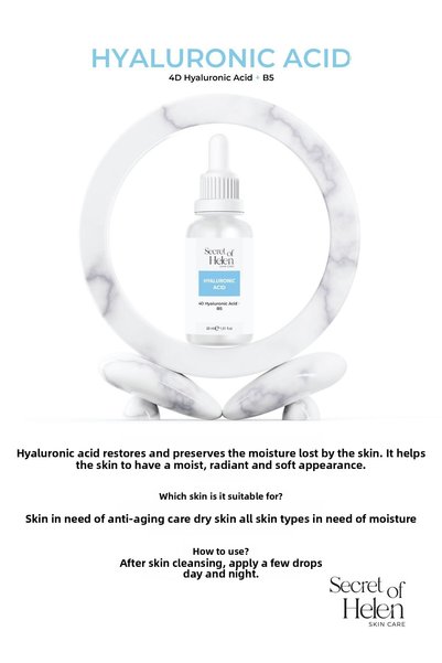 Secret of Helen Hyaluronic Acid Serum 30ml |   Intensive Moisturization, Skin Barrier Strengthening |   4D Hyaluronic Acid +B5