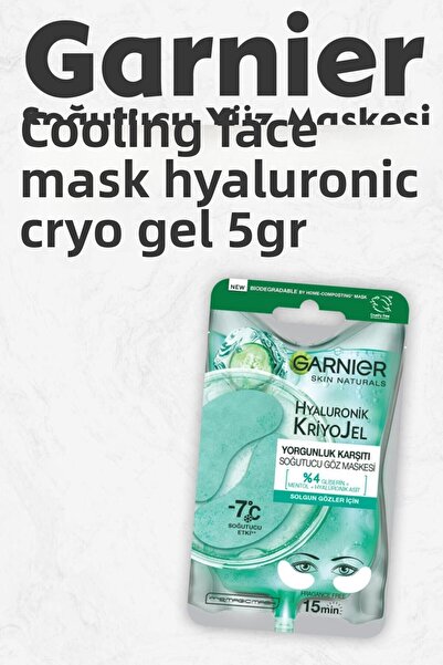 Garnier Cooling Eye Mask Hyaluronic Cryo Gel 5 gr