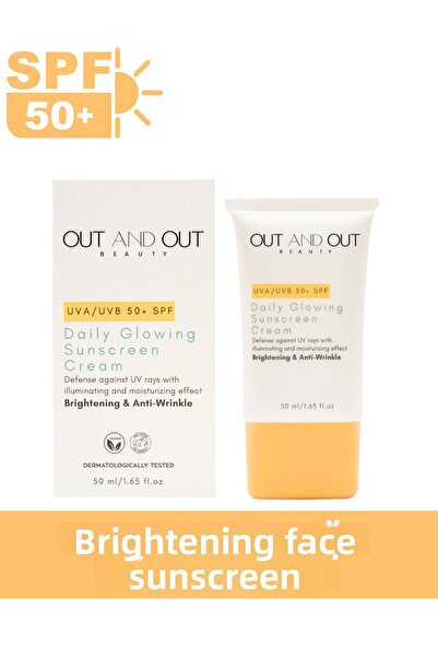 Out and Out Beauty كريم تفتيح الوجه الواقي من الشمس - كريم واقي من الشمس المت...