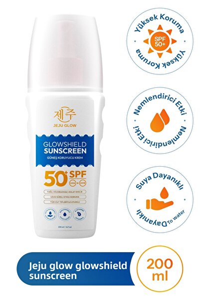 JEJU GLOW لوشن الشمس GlowShield SPF 50 – الوجه والجسم – حماية واسعة الطيف – ت...