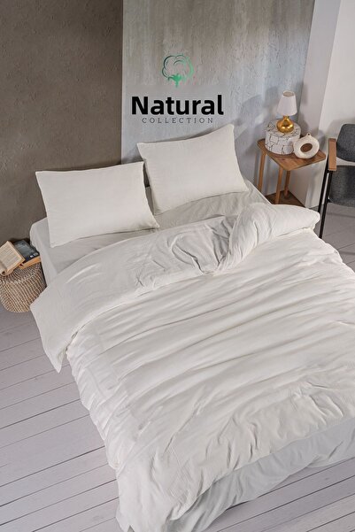 Naturel Collection 100% Φυσικό Σετ Παπλωματοθήκης από Μουσελίνα – Διπλό |   Τ...