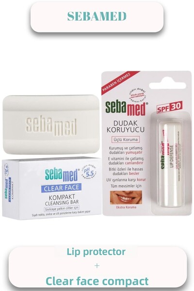 Sebamed واقي الشفاه بمعامل حماية من الشمس SPF 30 4.8 جرام + كريم الوجه الشفاف...