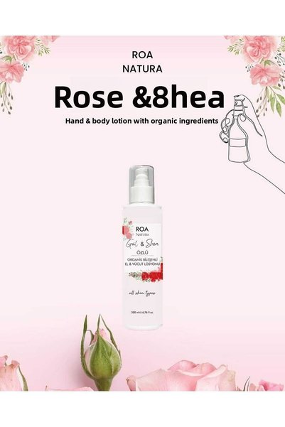 Roa Bitkisel Roa Rose and Shea Extract Hand & Body Lotion 200ml