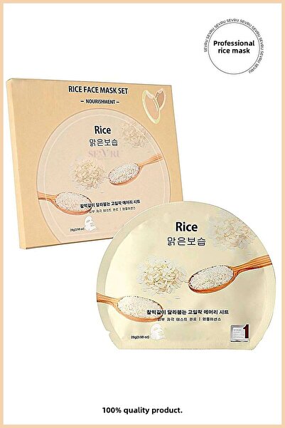 SEVRU Rice Extract Face Mask - Moisturizing and Brightening, Paper (1 Piece)