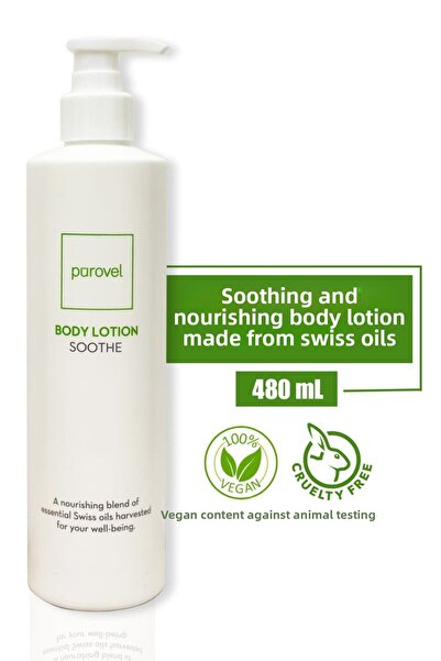 Pürovel لوشن الجسم المهدئ 480 مل - لوشن الجسم المهدئ والمغذي