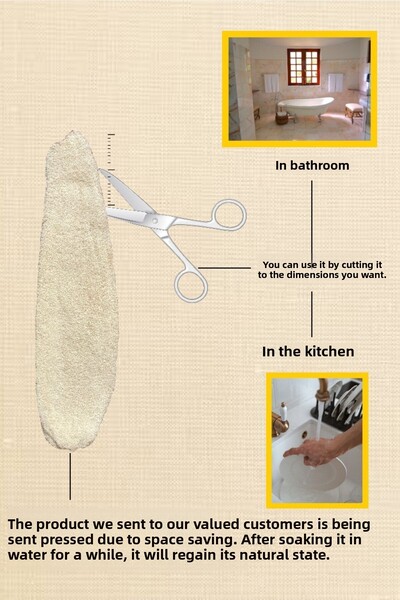 ilaslan international 100% Natural Raw Loofah (60-70 cm) Skin Peeling, Ecological Cleaning Sponge for Bath and Kitchen