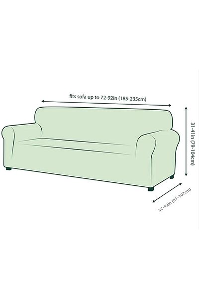 GüzelEvim Tekstil Jacquard Plain Pattern Sofa Set Cover 3+3+1+1 Elastic Sofa Cover