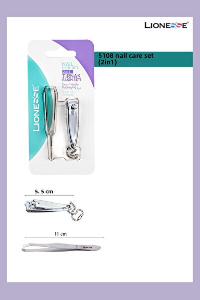 Lionesse 2 Pack Nail Clipper Kitesi 5108 8697888027452