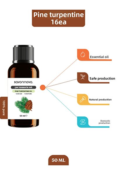 Savonnova Natural Pine Turpentine Oil - 100% Pure, Essential 50 ml