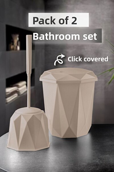 MYBOX Set de baie Vanity Click din 2 piese - Organizator decorativ pentru bai...