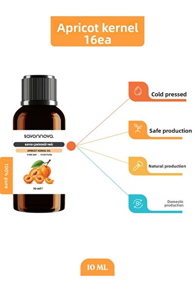 Savonnova 10 مل زيت نواة المشمش النقي والطبيعي 100% - للعصر البارد