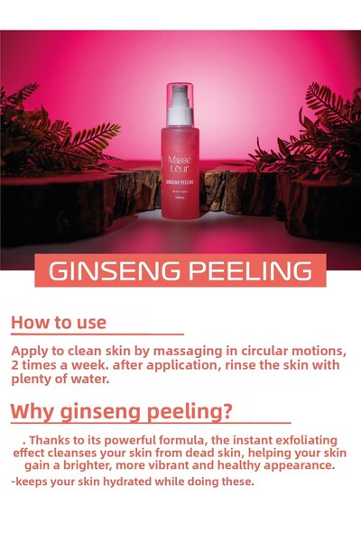 Masse Leur Instant Dead Skin Cleansing Strawberry Peeling with Korean Ginseng Extract Set of 2 100 ml