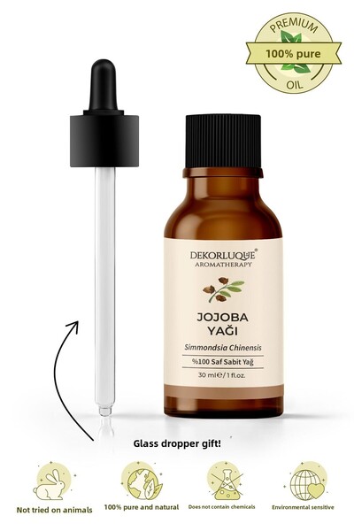 DEKORLUQUE زيت الجوجوبا 30 مل - زيت العناية الثابت بنسبة 100% نقي وطبيعي ومعص...