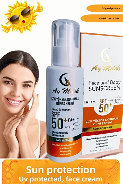 AYMELEK واقي شمسي للوجه مضاد للعيوب حماية عالية 100 مل SPF50+/PA+++ لجميع أنو...