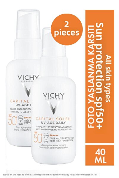 Vichy Capital Soleil UV Breath Daily Spf50 - 40 ml, 2 Pieces