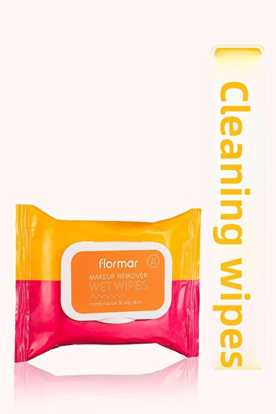 Flormar 20 Pack Makeup Remover Wipes for Oily & Combination Skin - Wet Wipes - 002 - 8690604557356