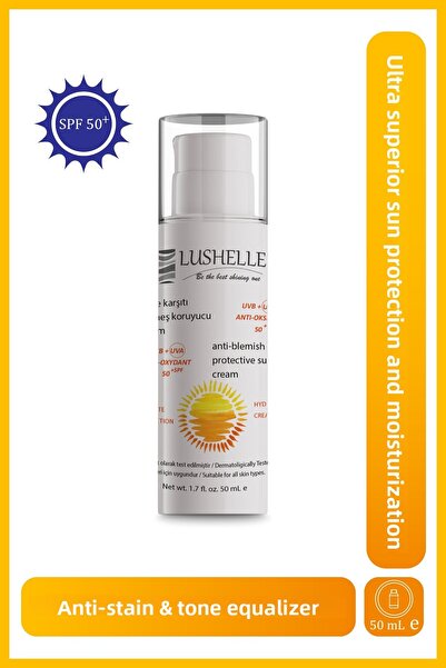 Lushelle 50 SPF Sunscreen - 50 ml, For All Skin Types
