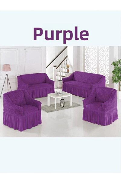 URUMÇİ 3+3+1+1 غطاء طقم أريكة مع تنورة. غطاء أريكة، سرير أريكة، مرن، قابل للغسل
