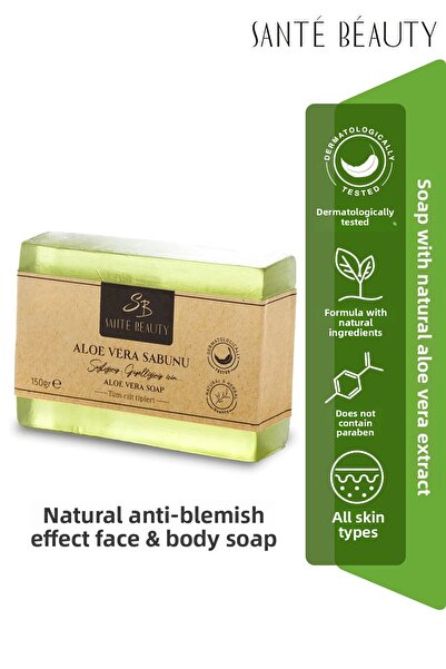 SANTE BEAUTY صابون الوجه واليدين الصلب المضاد للعيوب بخلاصة الصبار الطبيعي وا...