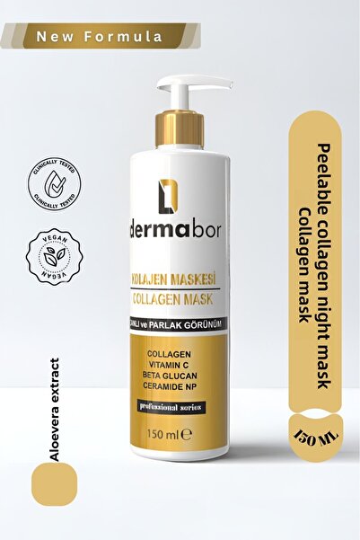 Dermabor قناع الوجه بالكولاجين القابل للتقشير |   مرطب ومفتح يحتوي على خلاصة ...