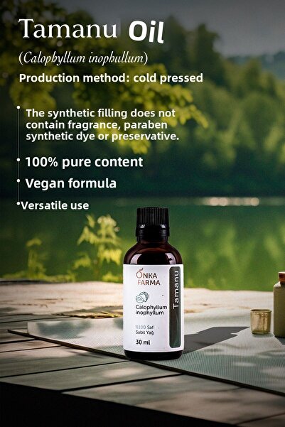OnkaFarma Onka Farma - 100% Natural Tamanu Oil, Pure Cold Pressed - 30 ml