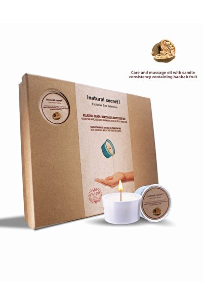 Natural Secret شمعة بمحتوى باوباب 12 × 40 مل - زيت التدليك والعناية بالجسم / ...
