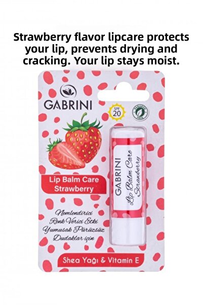 Gabrini مرطب الشفاه المرقط - العناية بالشفاه بالفراولة