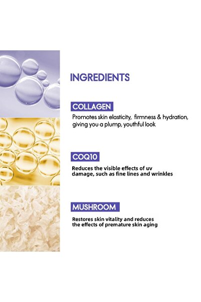 ELLE Anti-Aging Collagen Lifting Mask 3-Step Care Kit, Firming Sheet Mask, Anti aging,  Pack of 4