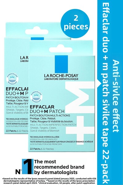 La Roche Posay لا روش بوزيه إيفاكلار ديو+ إم لاصقات للبشرة 22 قطعة (عبوتان)