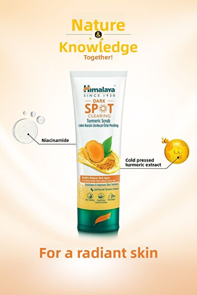 Himalaya Since 1930 مقشر الوجه بخلاصة الكركم 75 مل - يزيل البقع الداكنة ومضاد للبقع