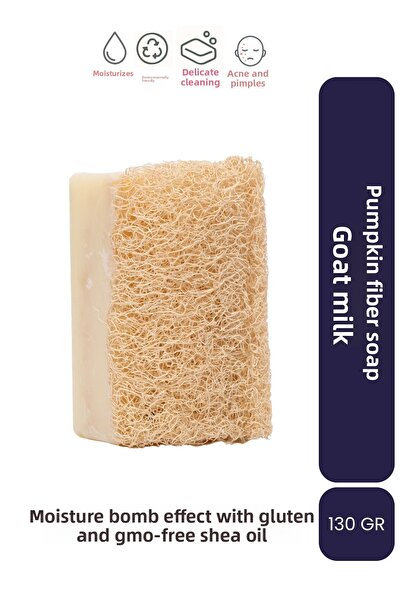 LET'SCRUB صابون حليب الماعز الطبيعي من ألياف اليقطين - قنبلة مرطبة غنية بزبدة الشيا 130 جرام