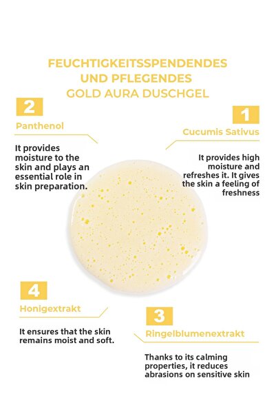 THE BATH FACTORY Hydratační a vyživující sprchový gel s příchutí Gold Aura 400 ml