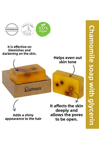 RAVENNA صابون البابونج الطبيعي المصنوع يدويًا من الجلسرين