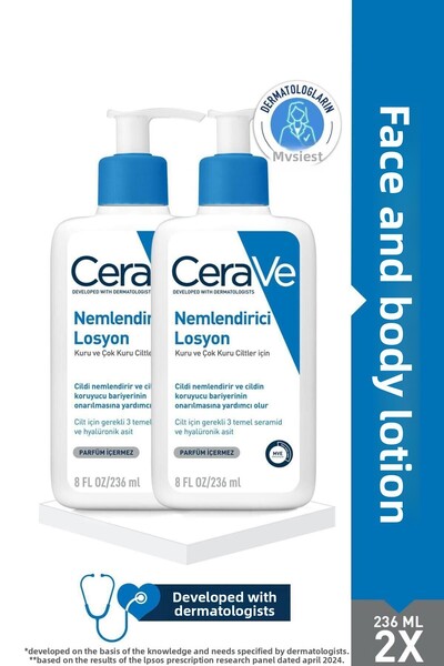 CeraVe Moisturizing Face & Body Lotion for Normal and Dry Skin with Hyaluroni...