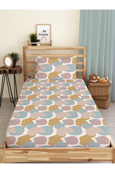 Evmila Colorful Patterned Printed Single Elastic Sheet Set