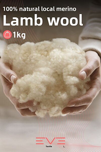 Eve Tekstil Lână de miel merinos 100% naturală 1 kg