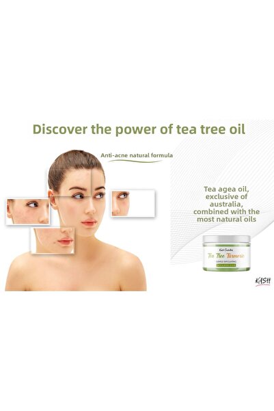 KASH شجرة الشاي والكركم 135 جرام - مقشر للجسم مغذي ومنقي ومرطب