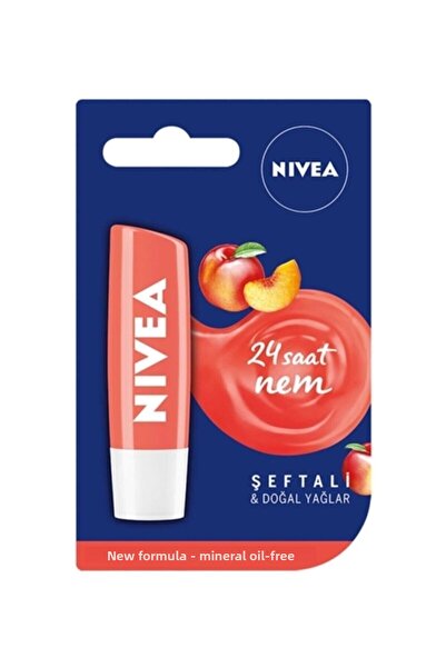 NIVEA كريم نيفيا للعناية بالشفاه بالخوخ 4.8 جرام