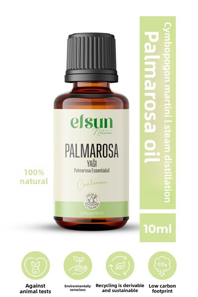 Efsun Natural زيت بالماروزا العطري 100% طبيعي نقي 10 مل