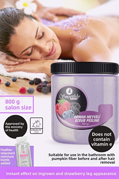 Smoothly مقشر للجسم مضاد لنمو الشعر تحت الجلد وقنبلة الرطوبة بفواكه الغابة 80...