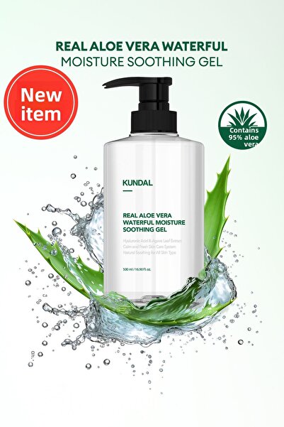 Kundal جل الصبار المرطب مع حمض الهيالورونيك KUNDAL Real Aloe Vera Waterful Mo...