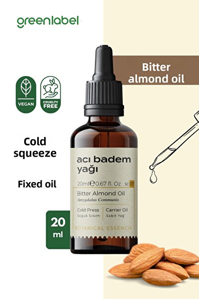 Greenlabel Acıbadem Oil - Cold Pressed, 100% Natural and Pure, 20ml