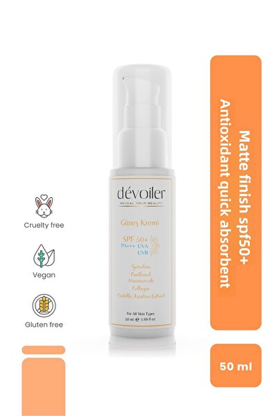 Devoiler واقي من الشمس بعامل حماية من الشمس 50 - مضاد للشيخوخة، ومضاد للمسام،...