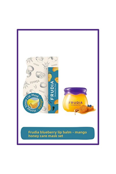FRUDIA مرطب الشفاه بالتوت الأزرق 10 جرام - قناع العناية بالشفاه بالعسل بالمان...