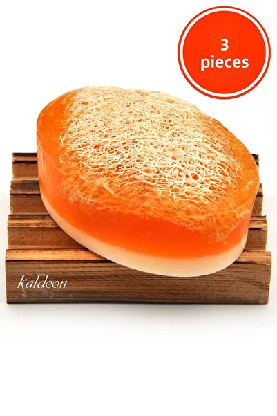 xdeonss Handmade Natural Honey Rice Soap with Pumpkin Fiber 120 g X 3 Pieces