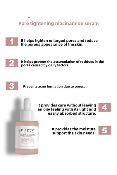 SİNOZ Σύσφιξη των πόρων Sebum Balancing Anti-Acne Serum Niacinamide 10% + Zinc Pca 1% 30 Ml