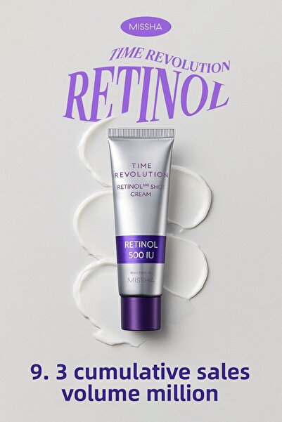 Missha Anti-Wrinkle, Care Cream with Retinol Time Revolution Retinol 500 Shot...