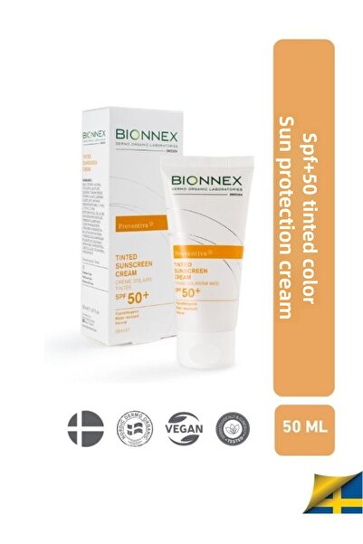 Bionnex كريم الوقاية من الشمس الملون بمعامل حماية 50+