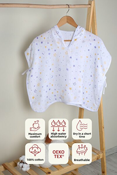LUCKKA 100% Cotton Baby Kids Muslin Poncho - ZTPANÇO